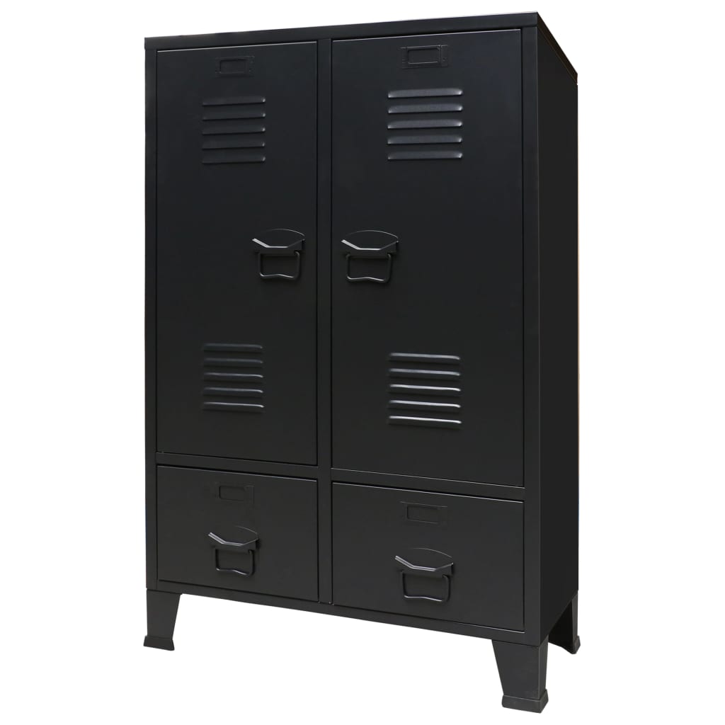 Garderobe Metall Industriell Stil 67X35X107 Cm Svart