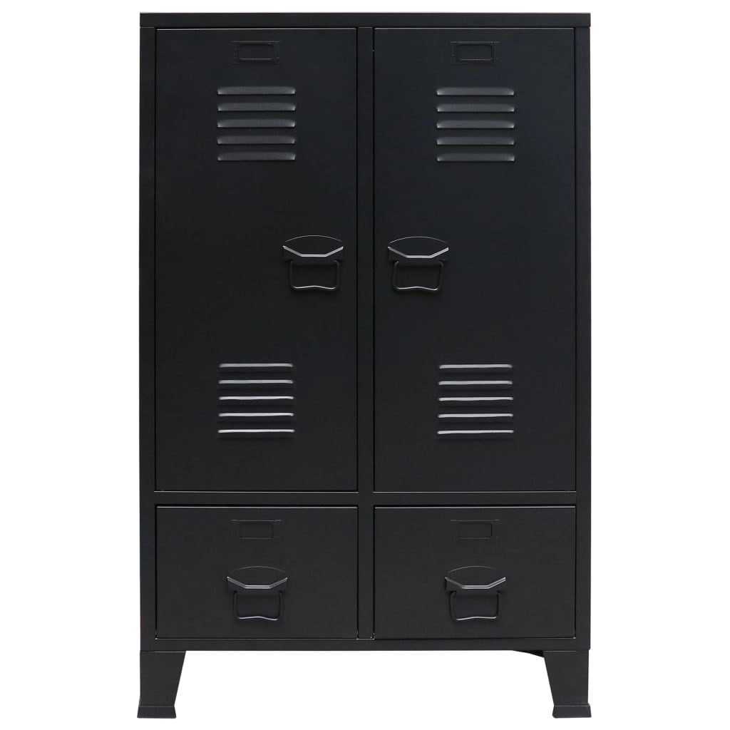 Garderobe Metall Industriell Stil 67X35X107 Cm Svart