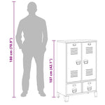 Garderobe Metall Industriell Stil 67X35X107 Cm Svart
