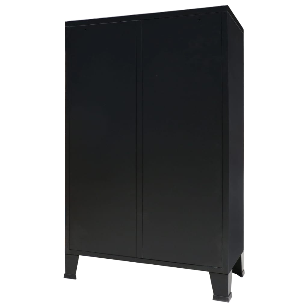 Garderobe Metall Industriell Stil 67X35X107 Cm Svart