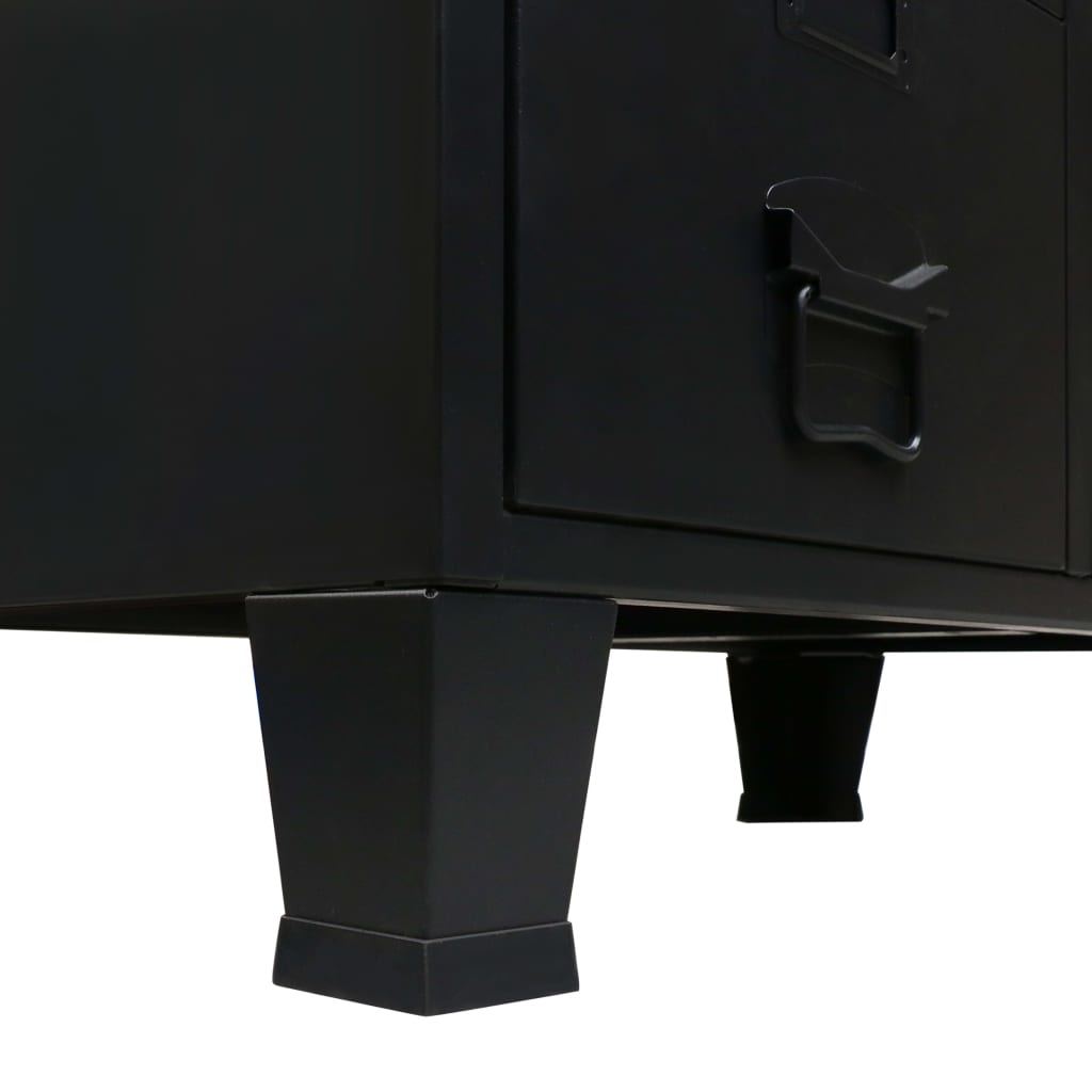 Garderobe Metall Industriell Stil 67X35X107 Cm Svart