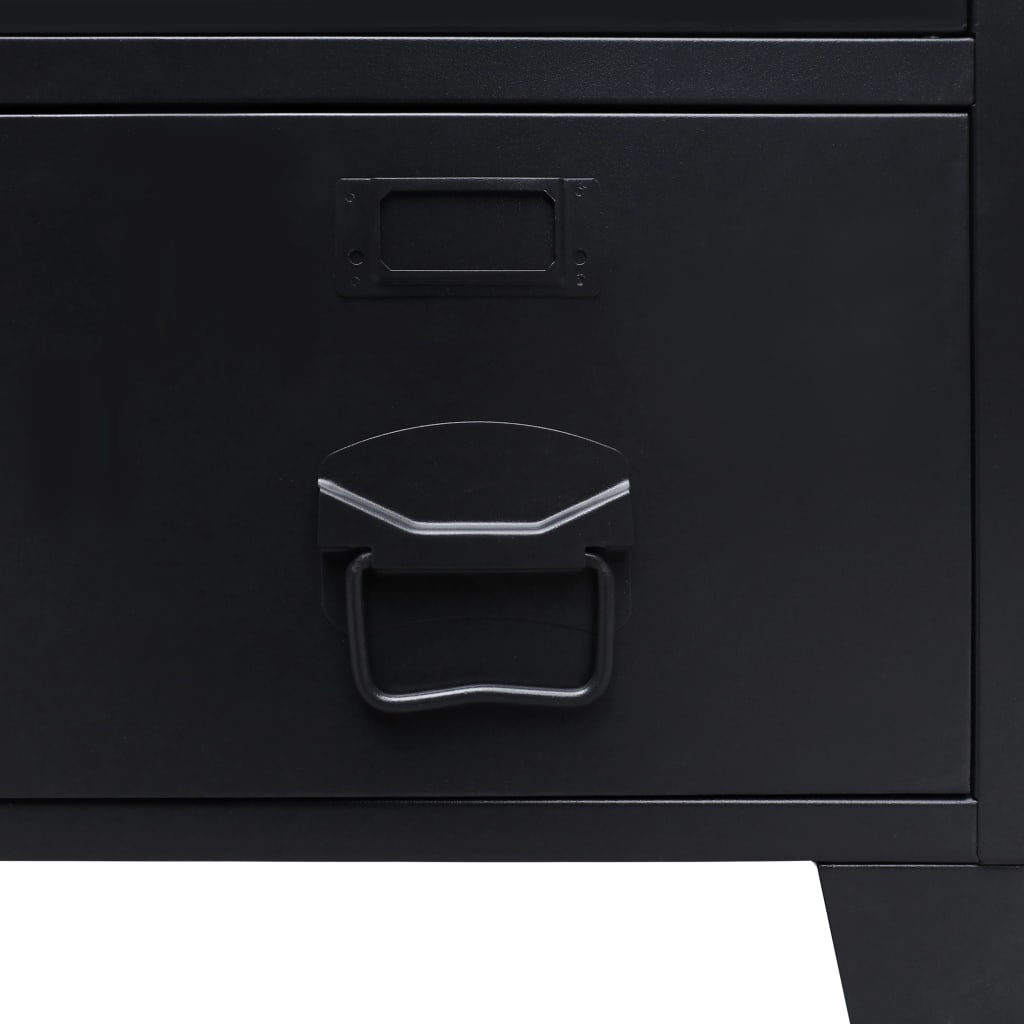 Garderobe Metall Industriell Stil 67X35X107 Cm Svart