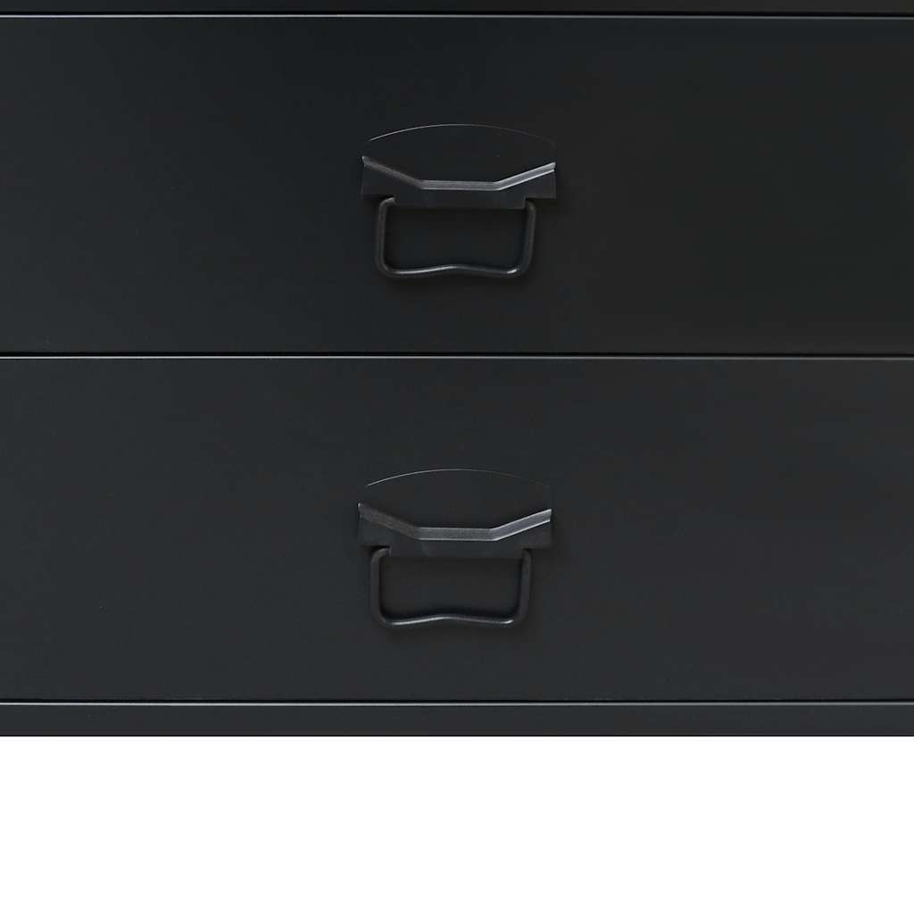 Kommode Metall Industriell Stil 78X40X93 Cm Svart