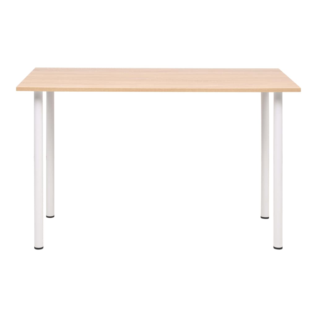Spisebord 120X60X73 Cm Eik Og Hvit