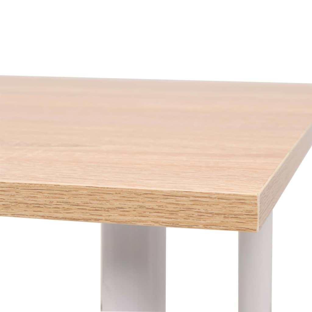 Spisebord 120X60X73 Cm Eik Og Hvit