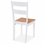 Spisestoler 6 Stk Hvit Heltre Gummitre
