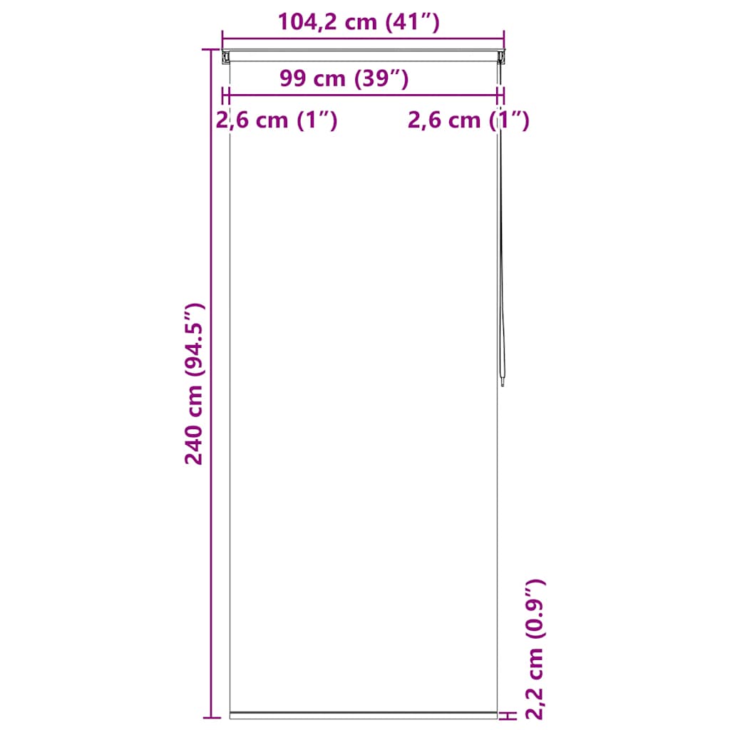 Dusjforheng 100X240 Cm Boble