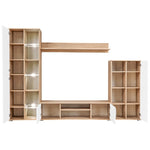 Tv-Veggenhet Med Led-Lys Sonoma Eik Og Hvit