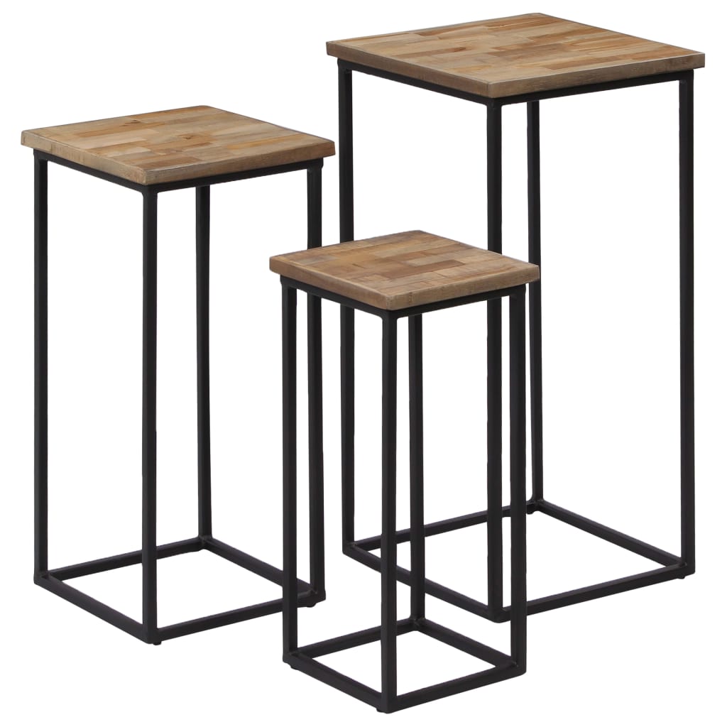 Plantebord 3 Deler Gjenvunnet Teak