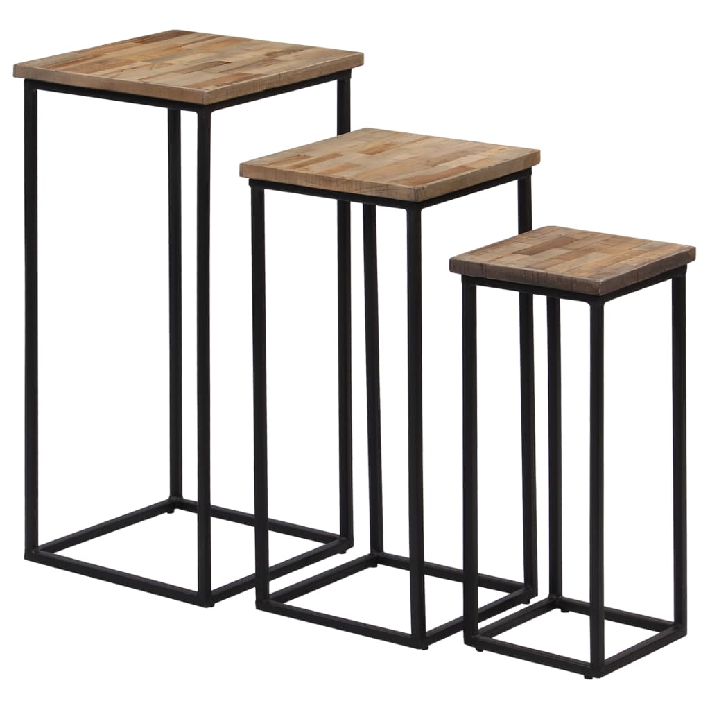 Plantebord 3 Deler Gjenvunnet Teak
