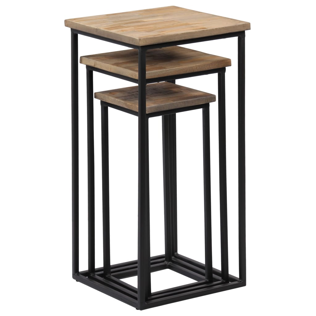 Plantebord 3 Deler Gjenvunnet Teak