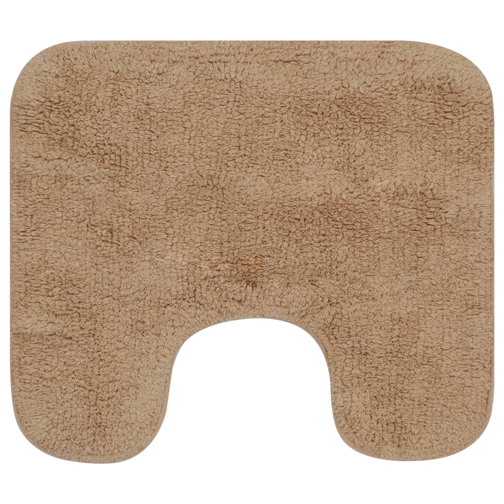 Baderomsmattesett 3 Stk Stoff Beige