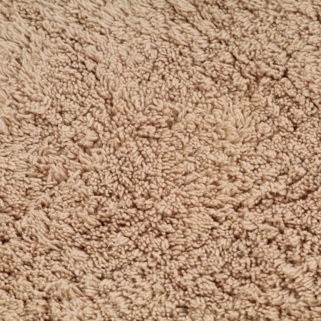 Baderomsmattesett 3 Stk Stoff Beige