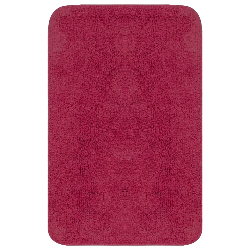 Baderomsmattesett 3 Stk Stoff Fuksia