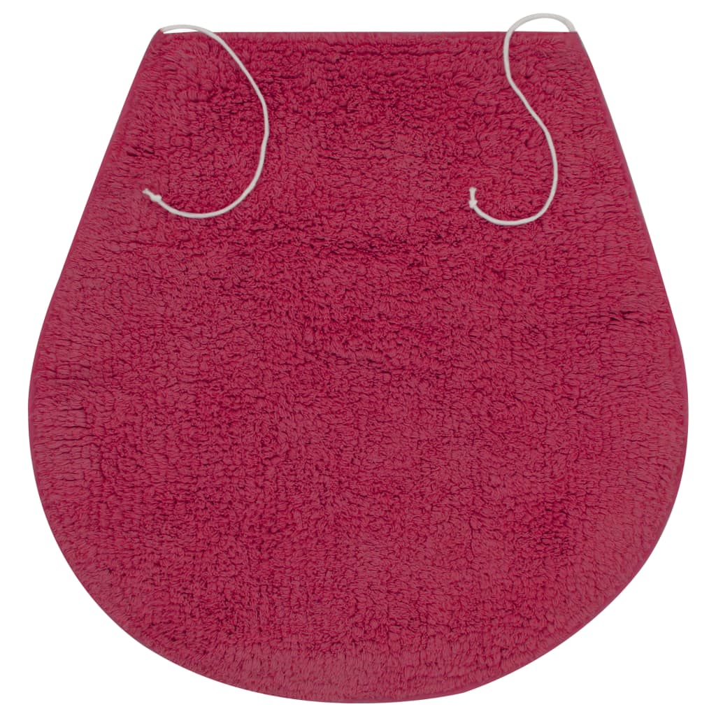 Baderomsmattesett 3 Stk Stoff Fuksia