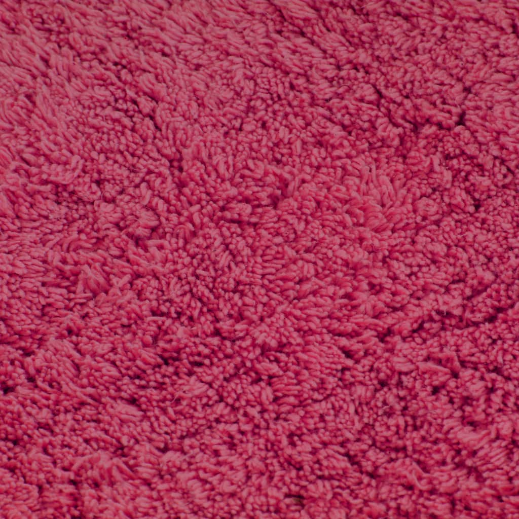 Baderomsmattesett 3 Stk Stoff Fuksia