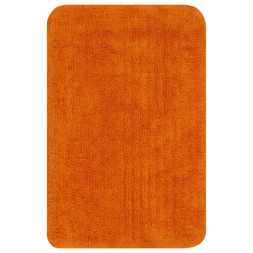 Baderomsmattesett 3 Stk Stoff Oransje