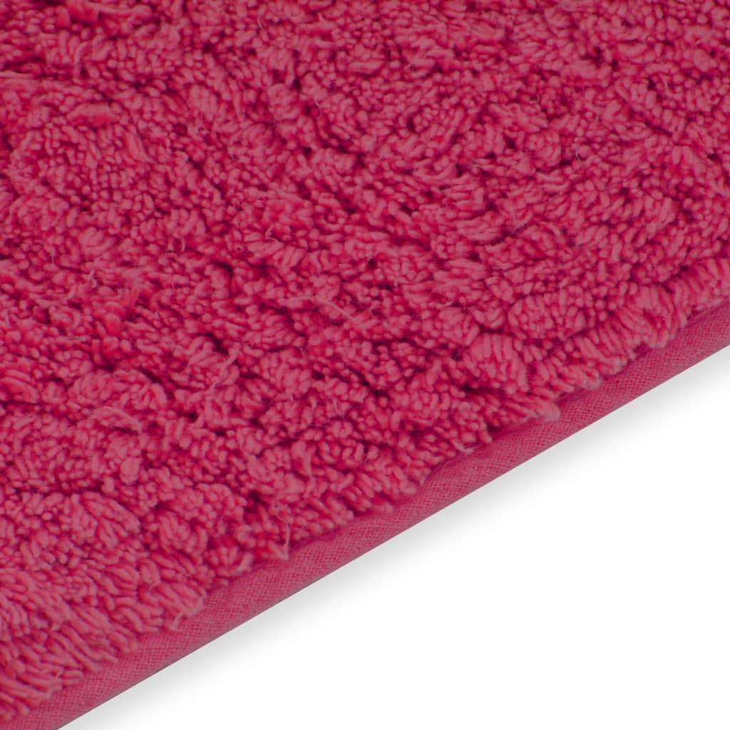 Baderomsmattesett 2 Stk Stoff Fuksia
