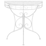 Sidebord Gammeldags Stil Halvrund Metall 72X36X74 Cm Sølv