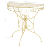 Sidebord Gammeldags Stil Halvrund Metall 72X36X74 Cm Gull