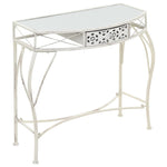 Sidebord Fransk Stil Metall 82X39X76 Cm Hvit