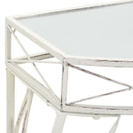 Sidebord Fransk Stil Metall 82X39X76 Cm Hvit