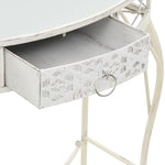 Sidebord Fransk Stil Metall 82X39X76 Cm Hvit