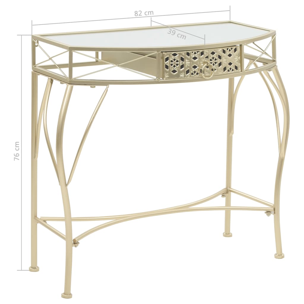 Sidebord Fransk Stil Metall 82X39X76 Cm Gull