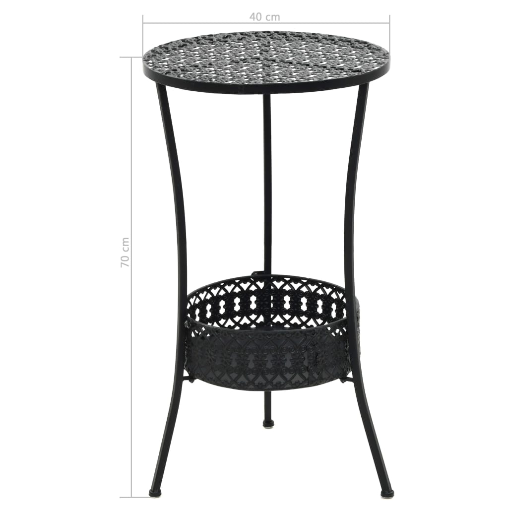 Bistrobord Svart 40X70 Cm Metall