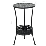 Bistrobord Svart 40X70 Cm Metall
