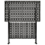 Foldbart Tebord Gammeldags Stil Metall 58X35X72 Cm Svart