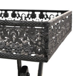 Foldbart Tebord Gammeldags Stil Metall 58X35X72 Cm Svart