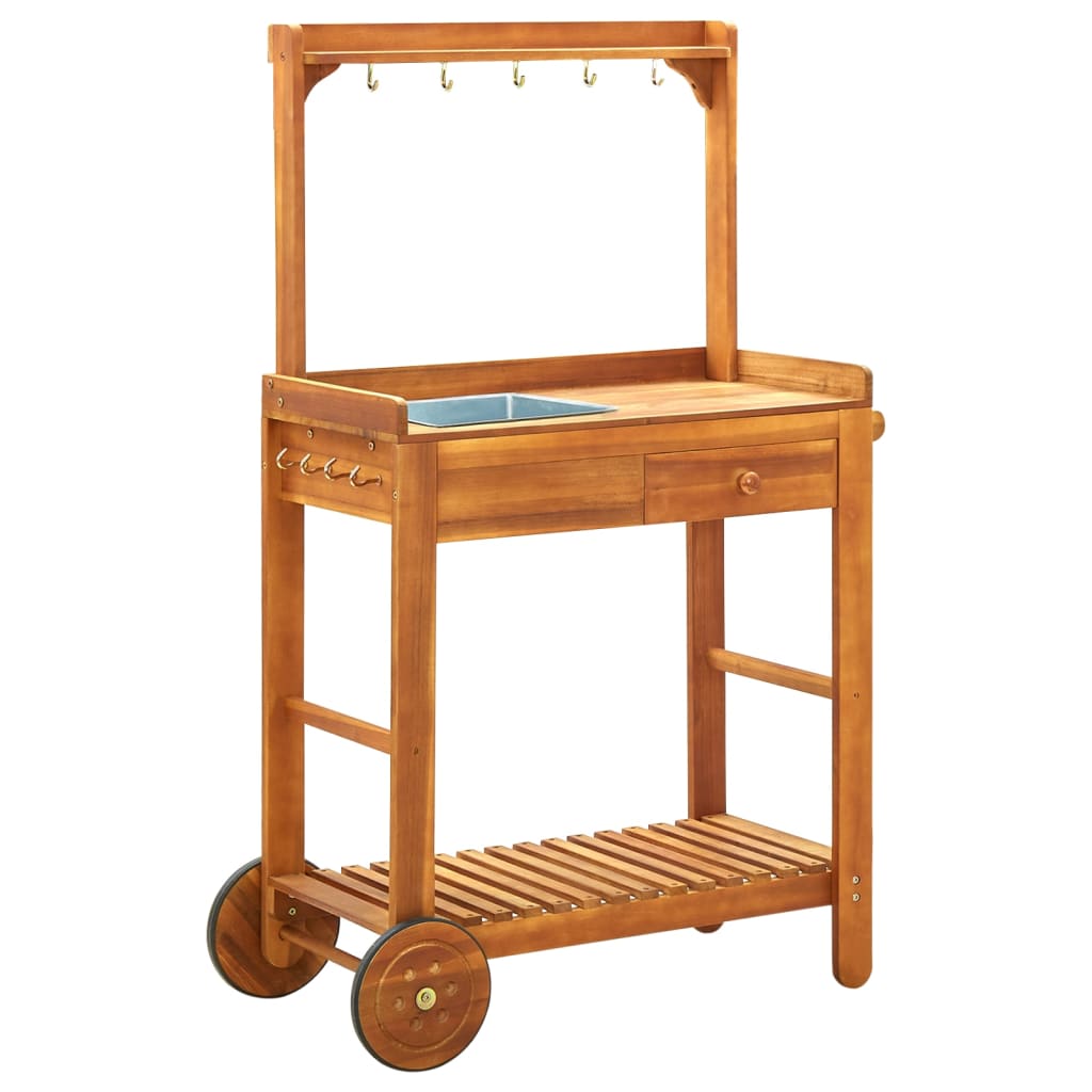 Utendørs Kjøkkentralle Heltre Akasie 92X43,5X141,5 Cm