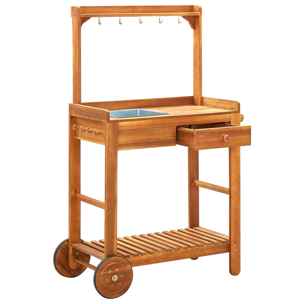 Utendørs Kjøkkentralle Heltre Akasie 92X43,5X141,5 Cm