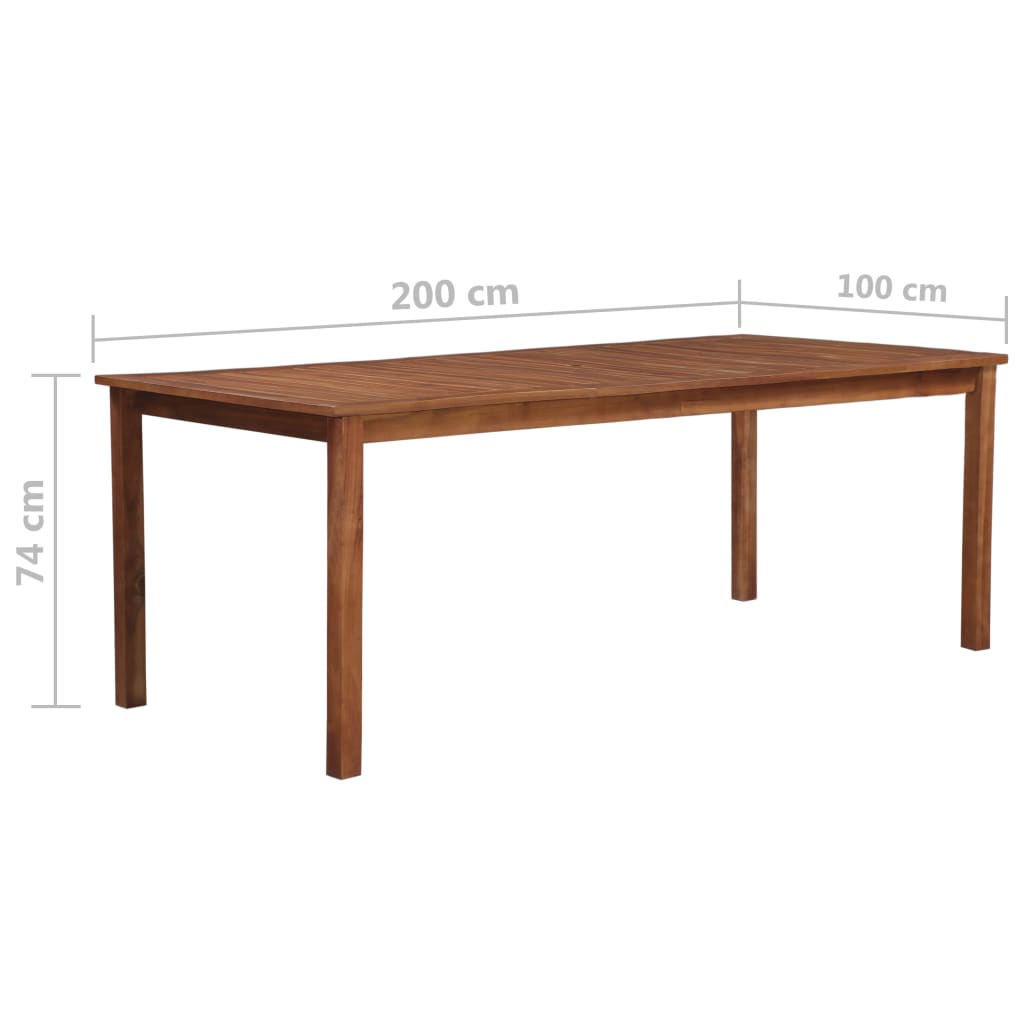 Hagebord 200X100X74 Cm Heltre Akasie