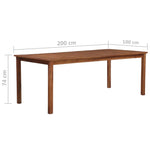 Hagebord 200X100X74 Cm Heltre Akasie