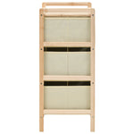 Oppbevaringshylle Med 3 Stoffkurver Sedertre Beige