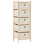 Oppbevaringshylle Med 5 Stoffkurver Sedertre Beige