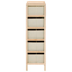 Oppbevaringshylle Med 5 Stoffkurver Sedertre Beige