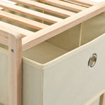 Oppbevaringshylle Med 5 Stoffkurver Sedertre Beige
