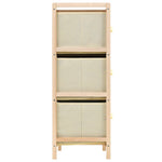Oppbevaringshylle Med 6 Stoffkurver Sedertre Beige