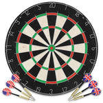 Profesjonell Dartskive Sisal Med 6 Darts Og Beskyttelsesring