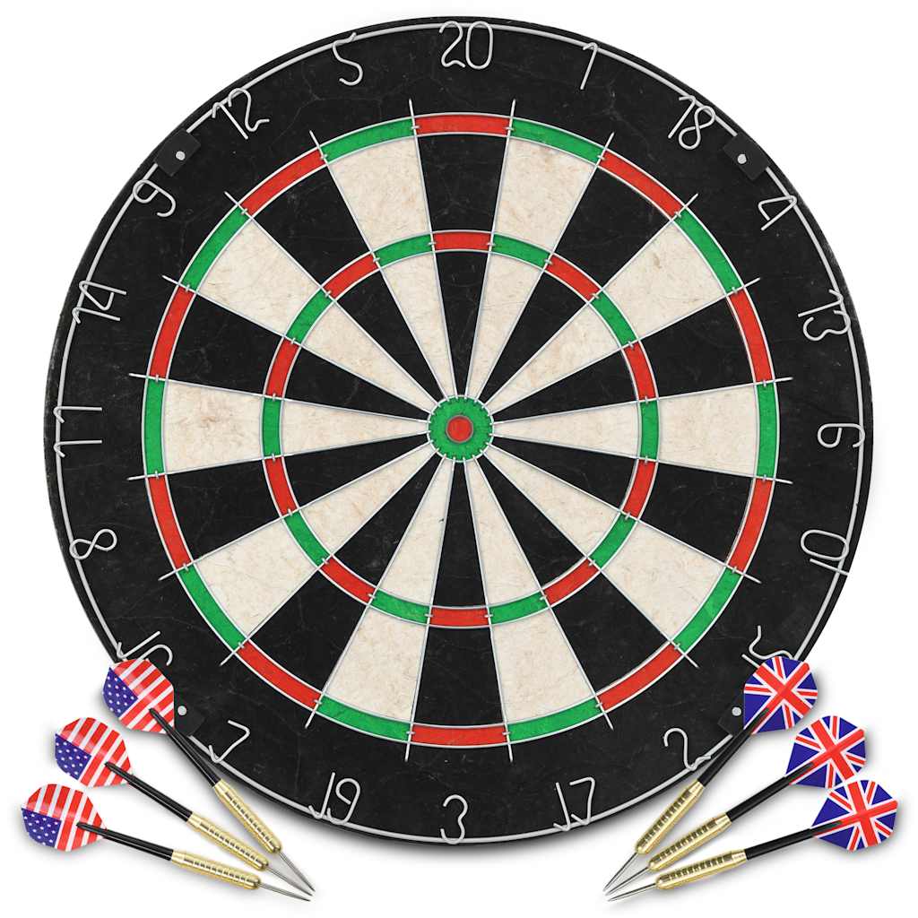 Profesjonell Dartskive Sisal Med 6 Darts Og Beskyttelsesring