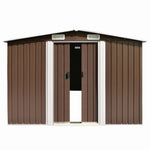 Hageskjul 257X489X181 Cm Metall Brun