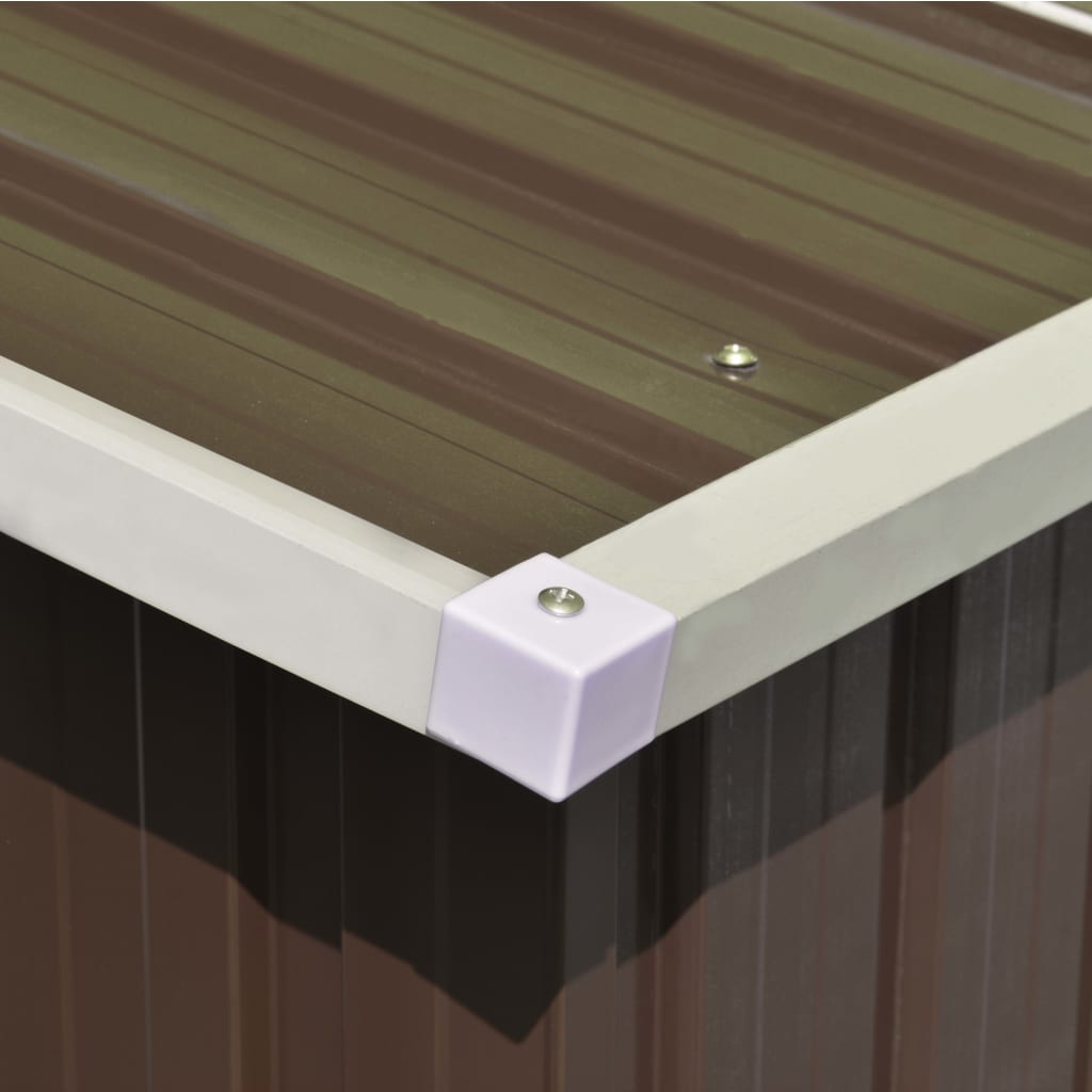 Hageskjul 257X489X181 Cm Metall Brun