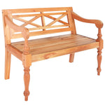 Bataviabenk 98 Cm Heltre Mahogni Lysebrun