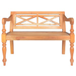 Bataviabenk 98 Cm Heltre Mahogni Lysebrun
