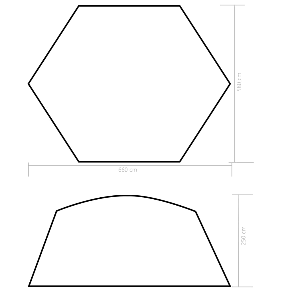 Bassengtelt Stoff 660X580X250 Cm Blå