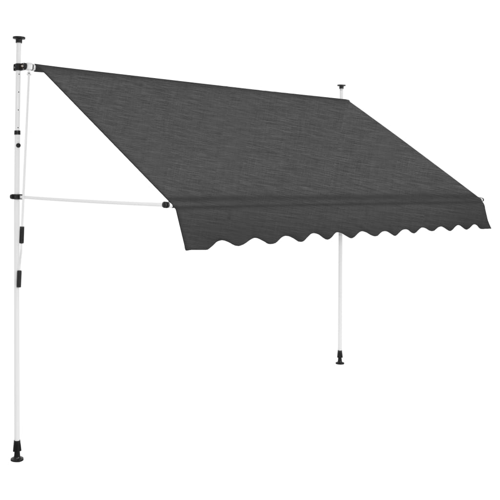 Manuell Uttrekkbar Markise 300 Cm Antrasitt