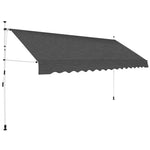 Manuell Uttrekkbar Markise 400 Cm Antrasitt